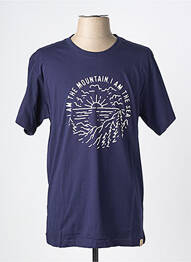 T-shirt stretch manches courtes bleu IRON AND RESIN homme
