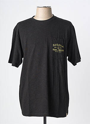 T-shirt stretch manches courtes noir IRON AND RESIN homme