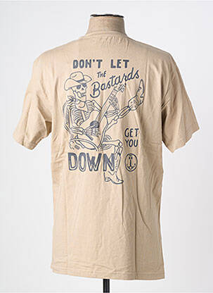T-shirt coupe cintrée manches courtes marron IRON AND RESIN homme