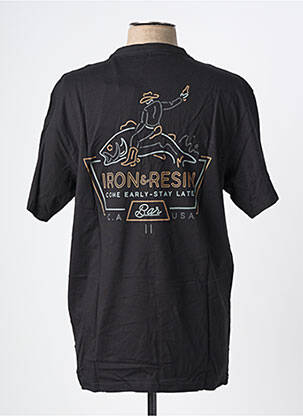 T-shirt bio manches courtes noir IRON AND RESIN homme