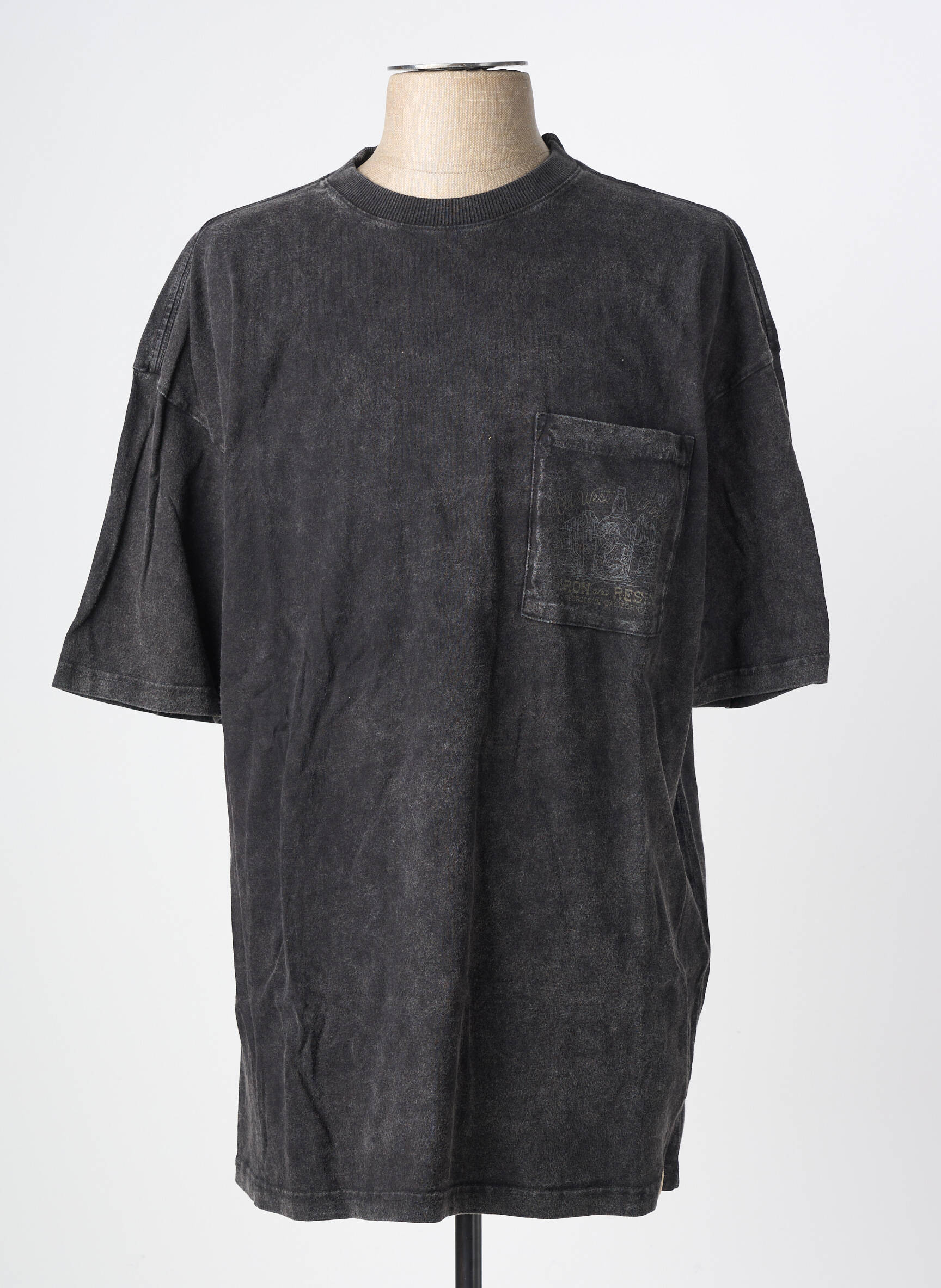 T-shirt stretch manches courtes gris IRON AND RESIN homme