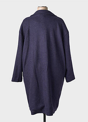 Manteau long coupe cintrée sans capuche bleu DAMART femme