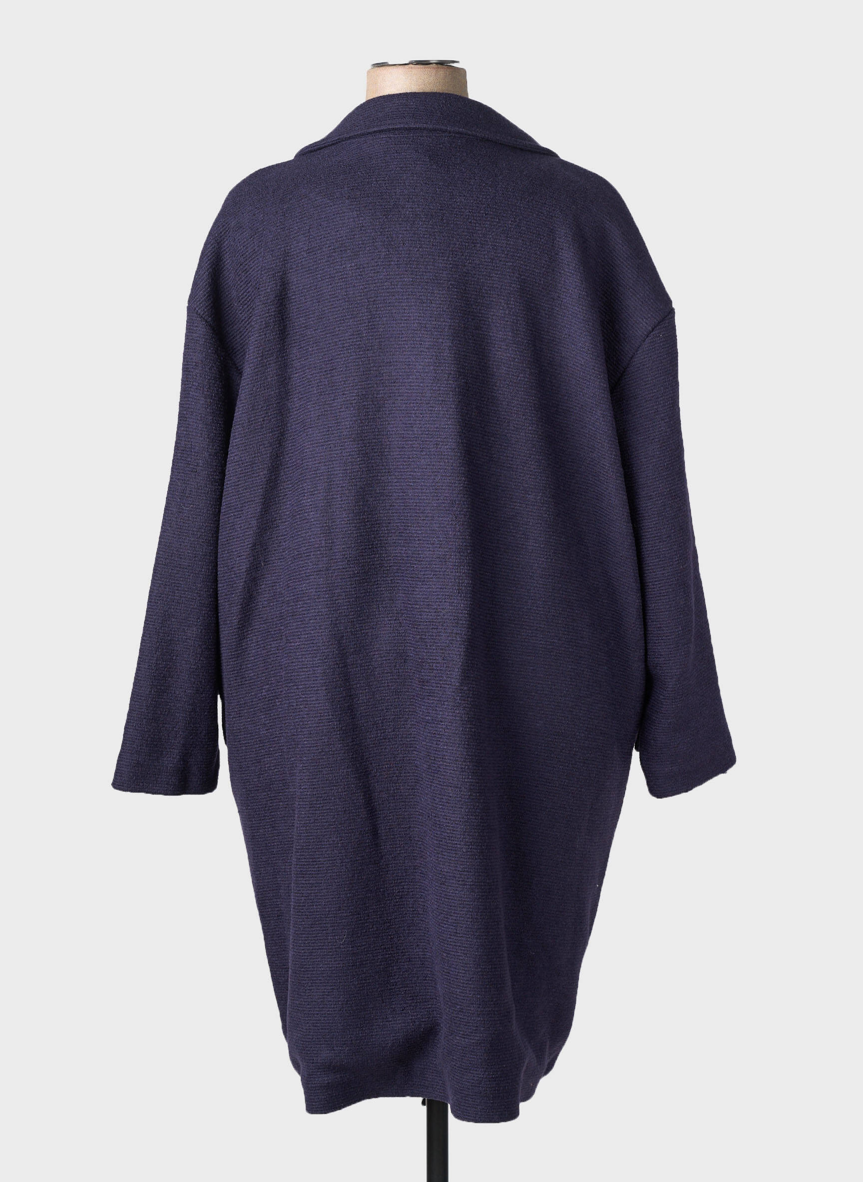 Manteau long coupe cintrée sans capuche bleu DAMART femme