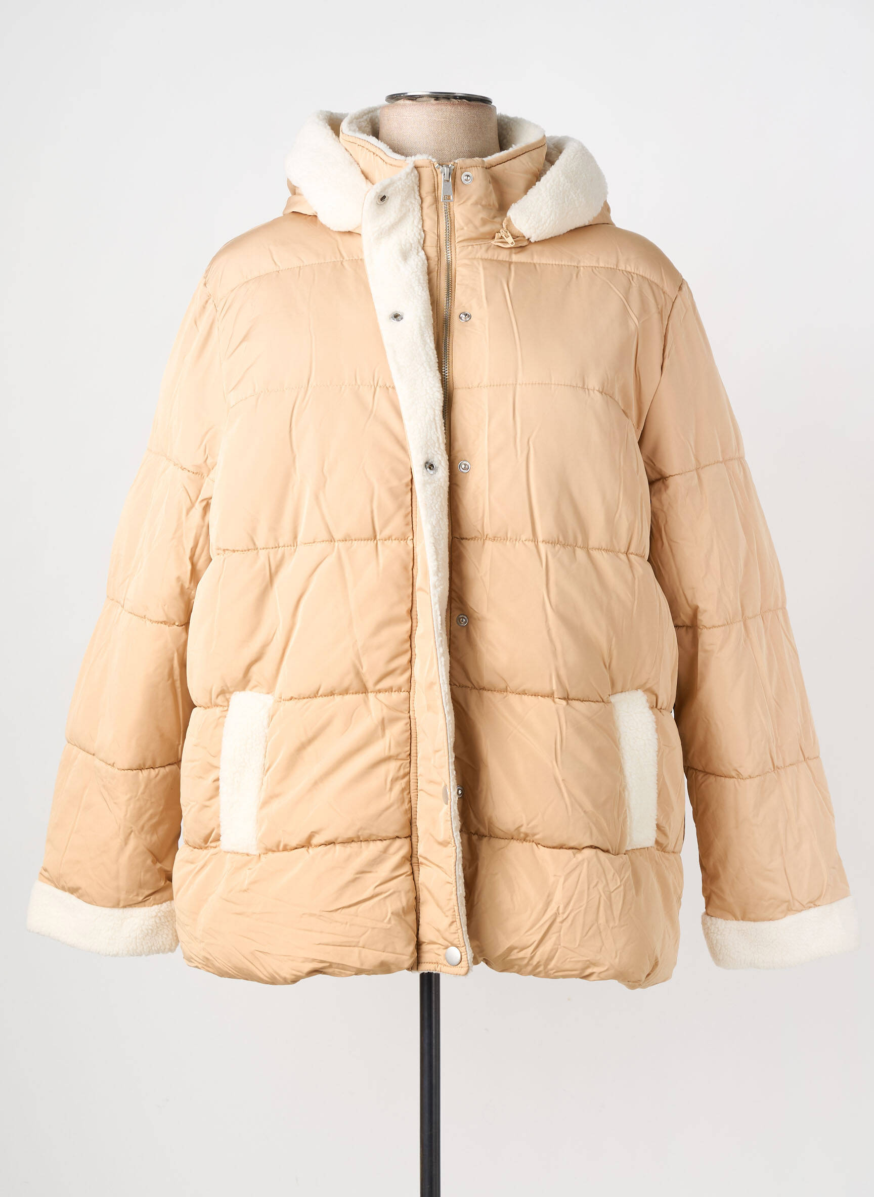 Doudoune manches longues a capuche beige THERMOLACTYL BY DAMART femme