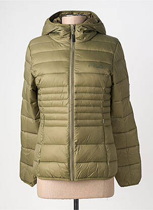 Doudoune manches longues a capuche vert FILA femme