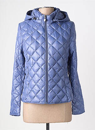 Doudoune manches longues a capuche bleu W COLLECTION femme