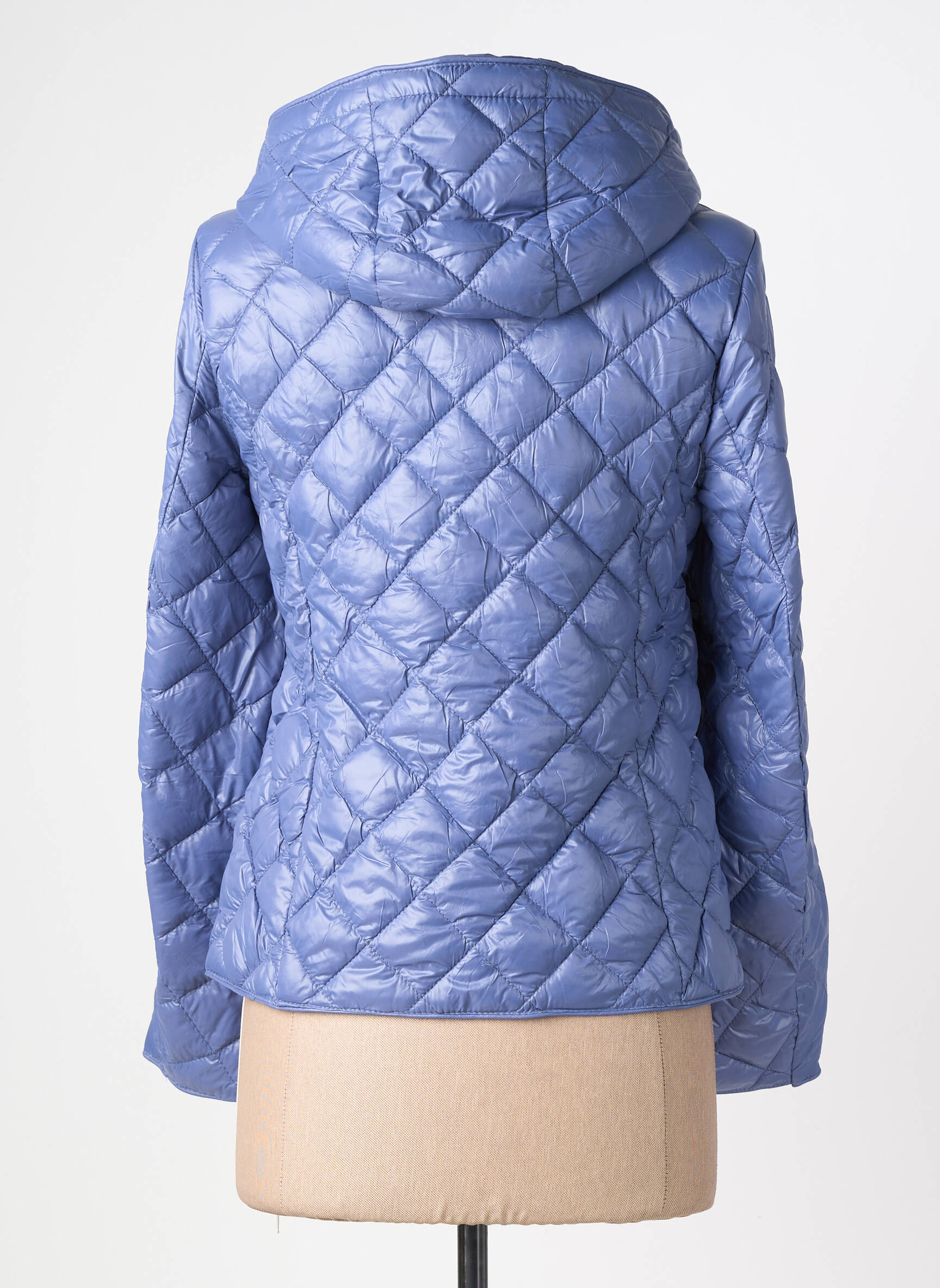 Doudoune manches longues a capuche bleu W COLLECTION femme