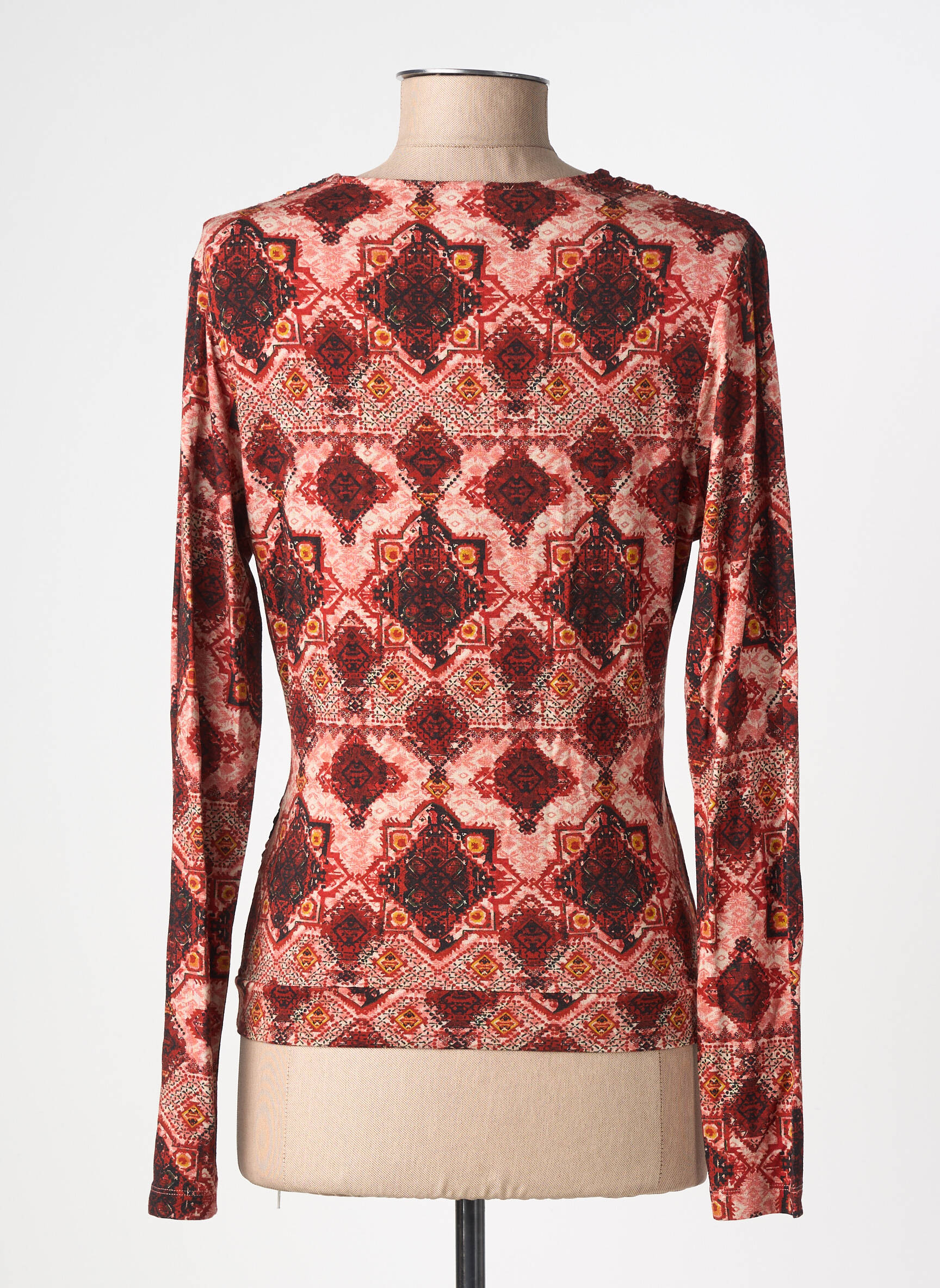 Top manches longues manches longues rouge LA FEE MARABOUTEE femme