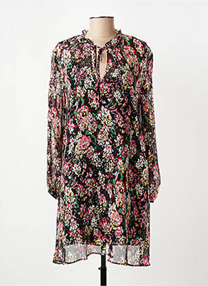 Robe courte coupe fluide manches longues noir COMPTOIR DES COTONNIERS femme