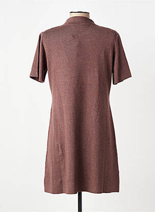 Robe courte manches courtes manches courtes marron LES TROPEZIENNES PAR M.BELARBI femme