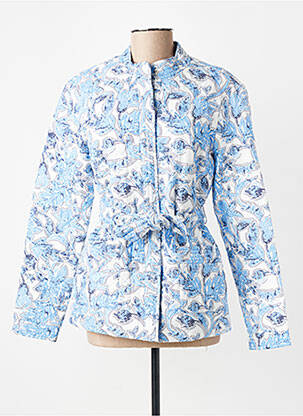 Veste casual col rond bleu DAMART femme