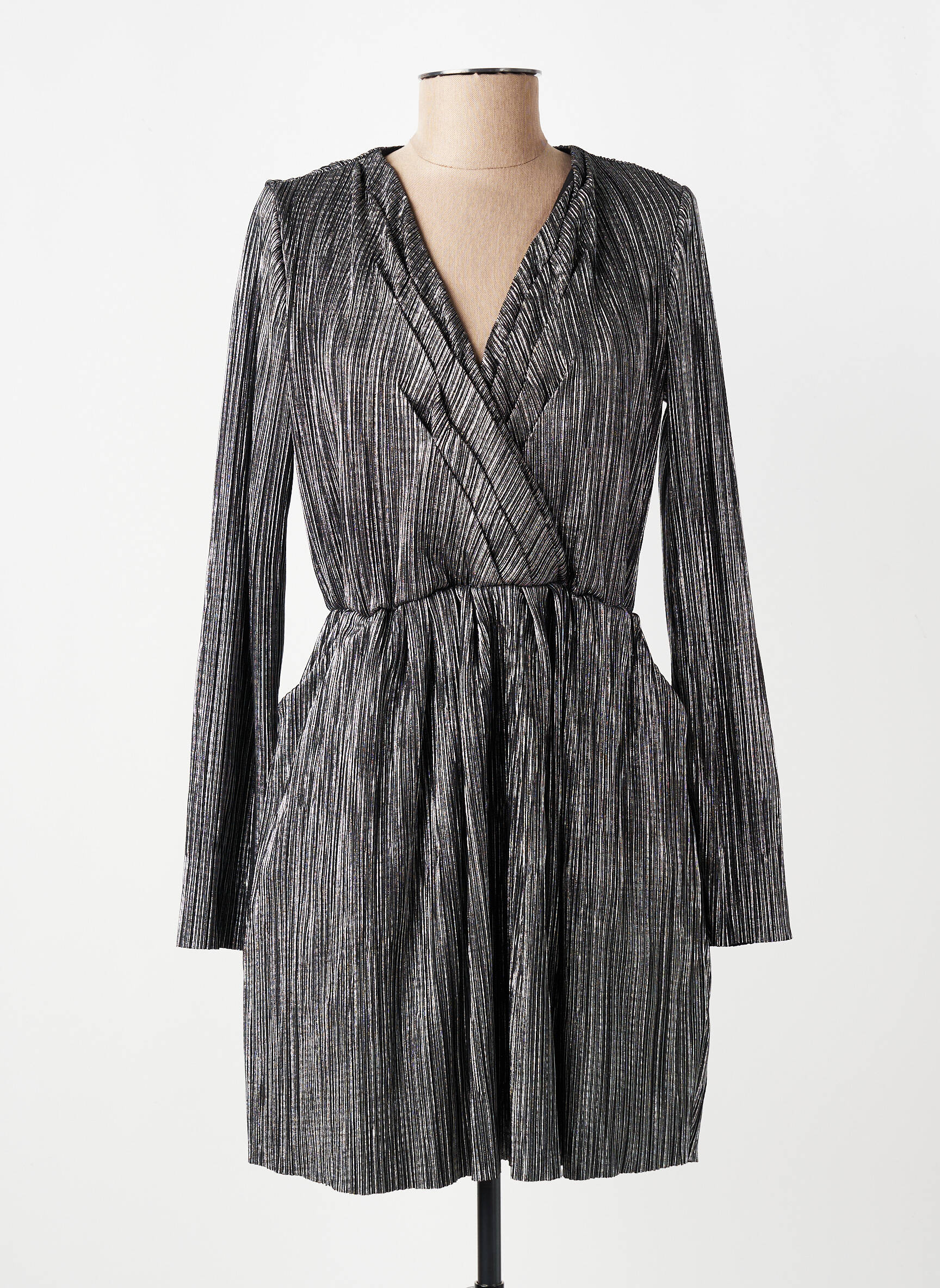 Robe mi-longue manches longues manches longues noir LES TROPEZIENNES PAR M.BELARBI femme