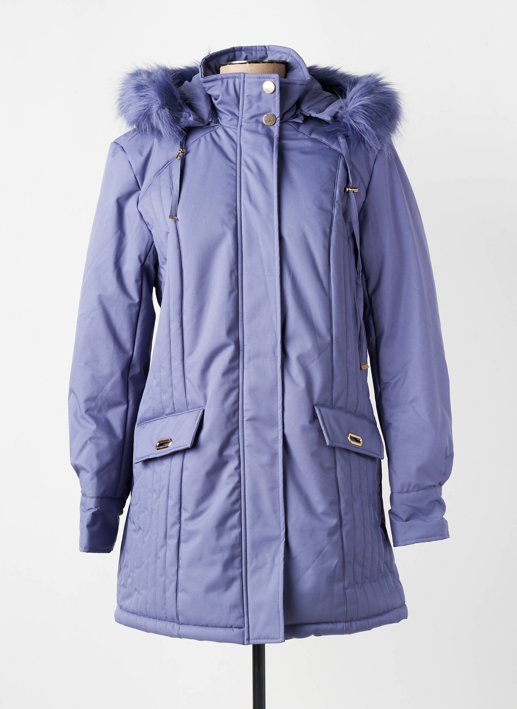 Doudoune manches longues a capuche violet DAMART femme
