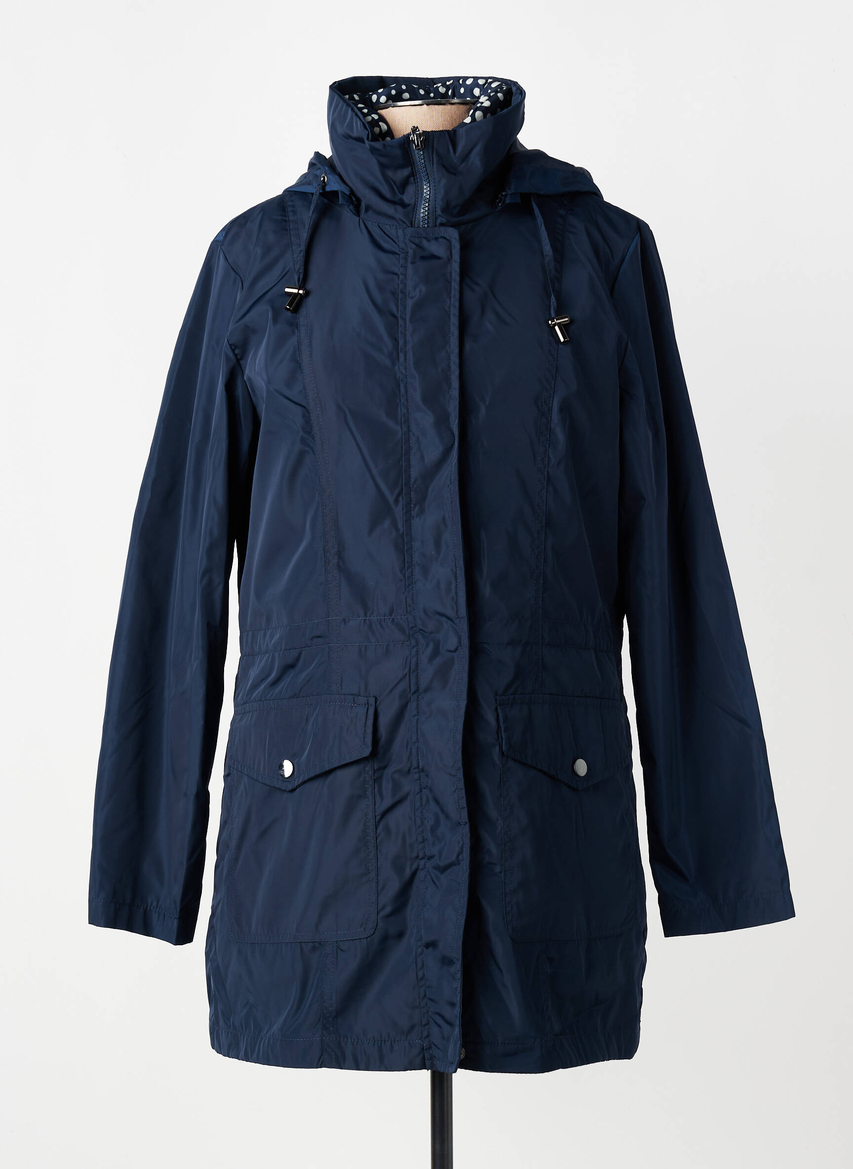 Parka manches longues a capuche bleu DAMART femme