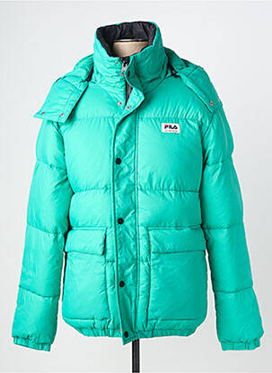 Doudoune manches longues a capuche vert FILA homme