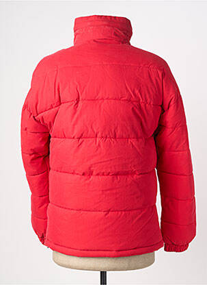 Doudoune manches longues a capuche rouge SCHOTT femme