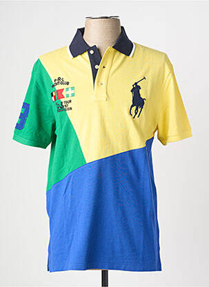 Polo stretch manches courtes bleu RALPH LAUREN homme
