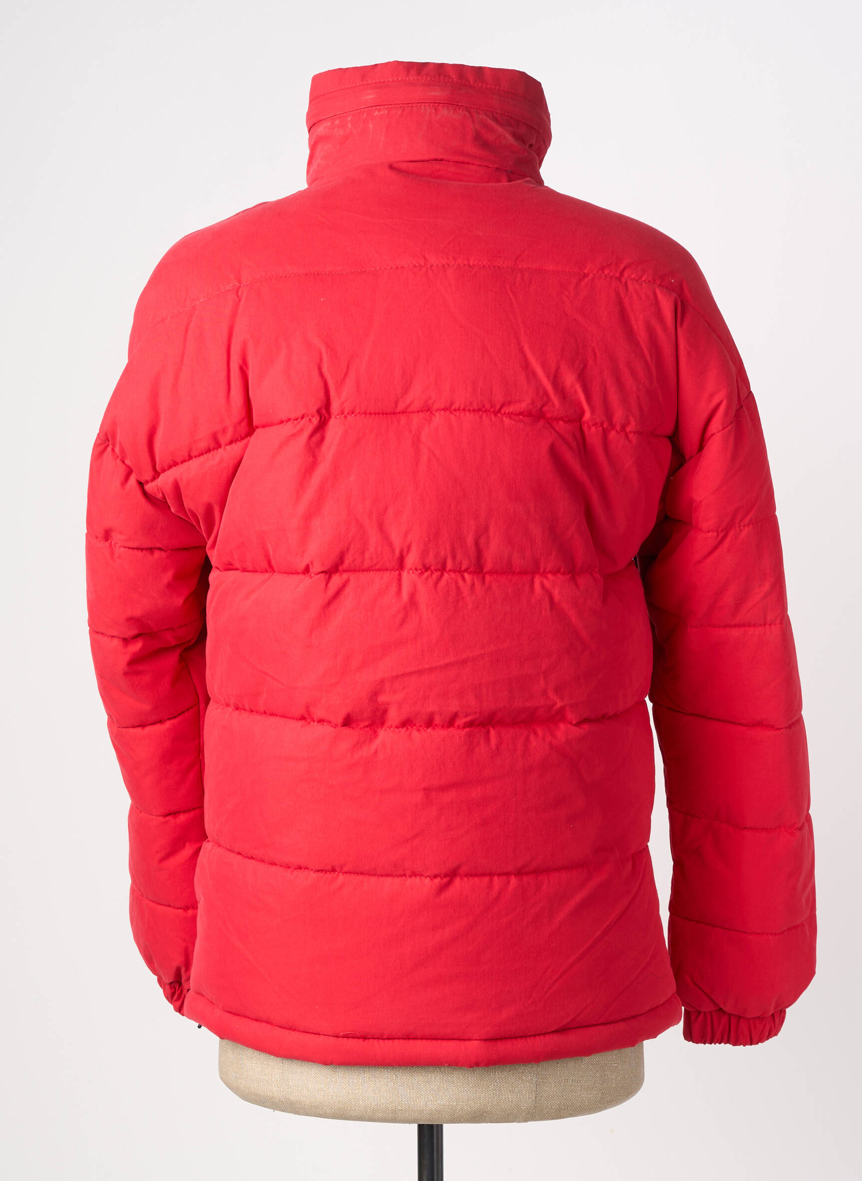 Doudoune manches longues a capuche rouge SCHOTT femme