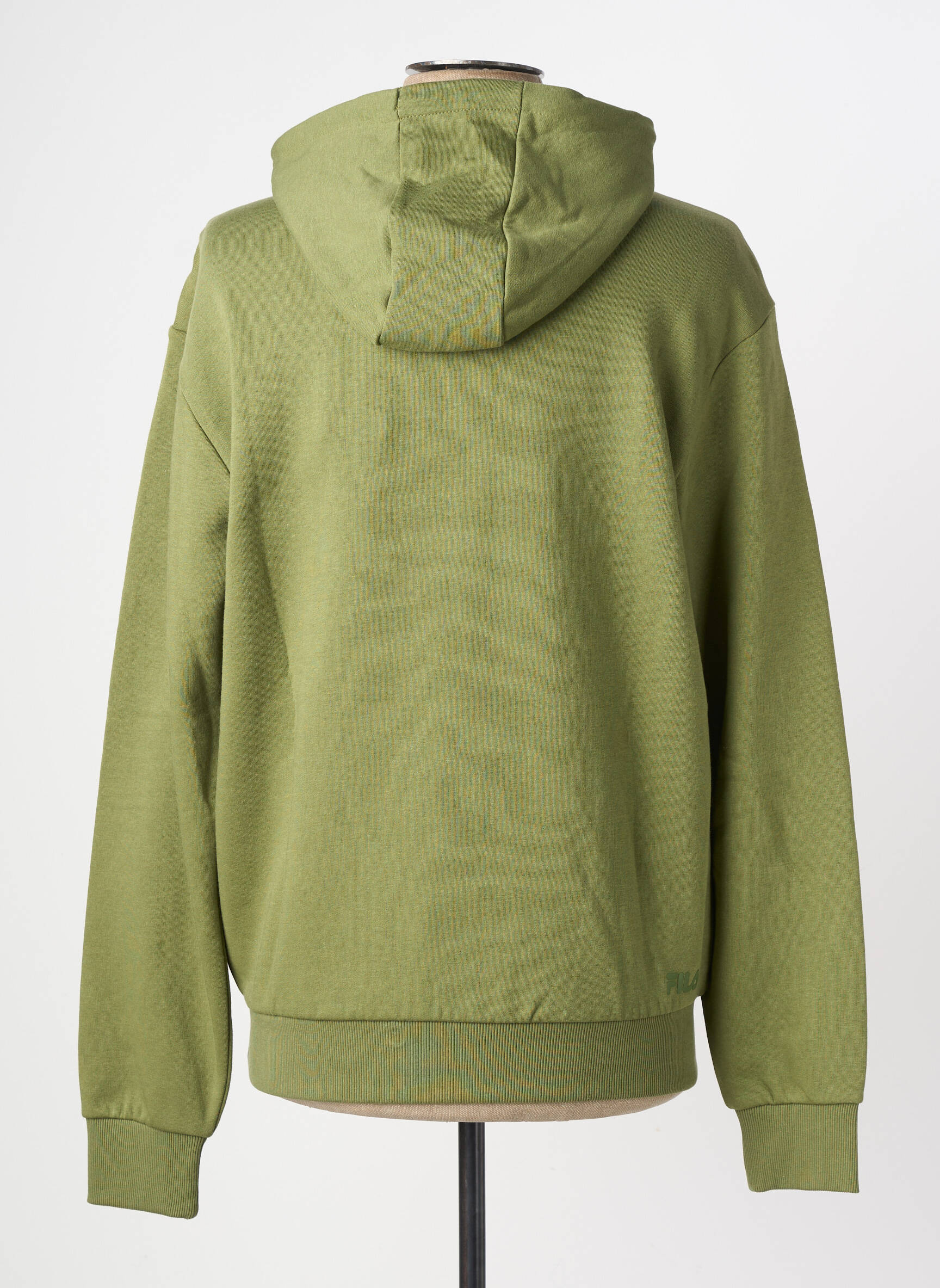 Sweat-shirt à capuche tissage jersey manches longues vert FILA homme