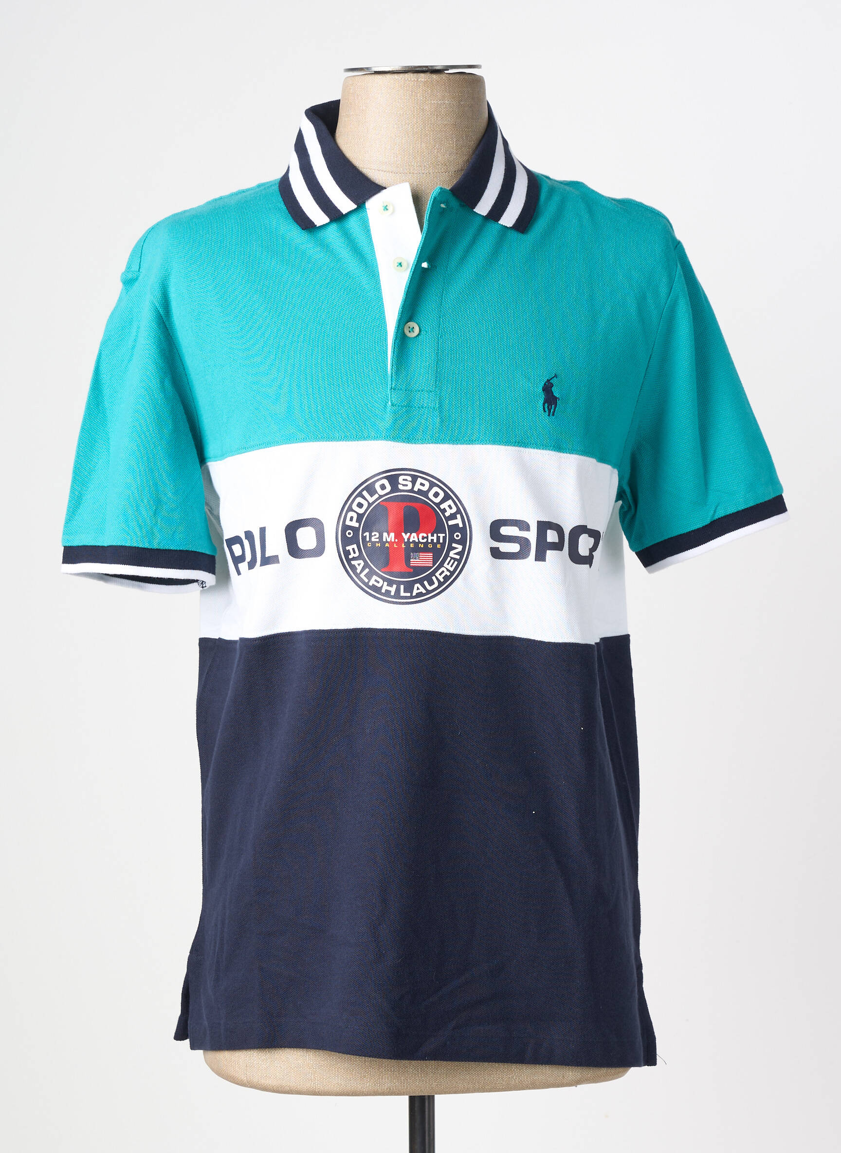 Polo stretch manches courtes vert RALPH LAUREN homme