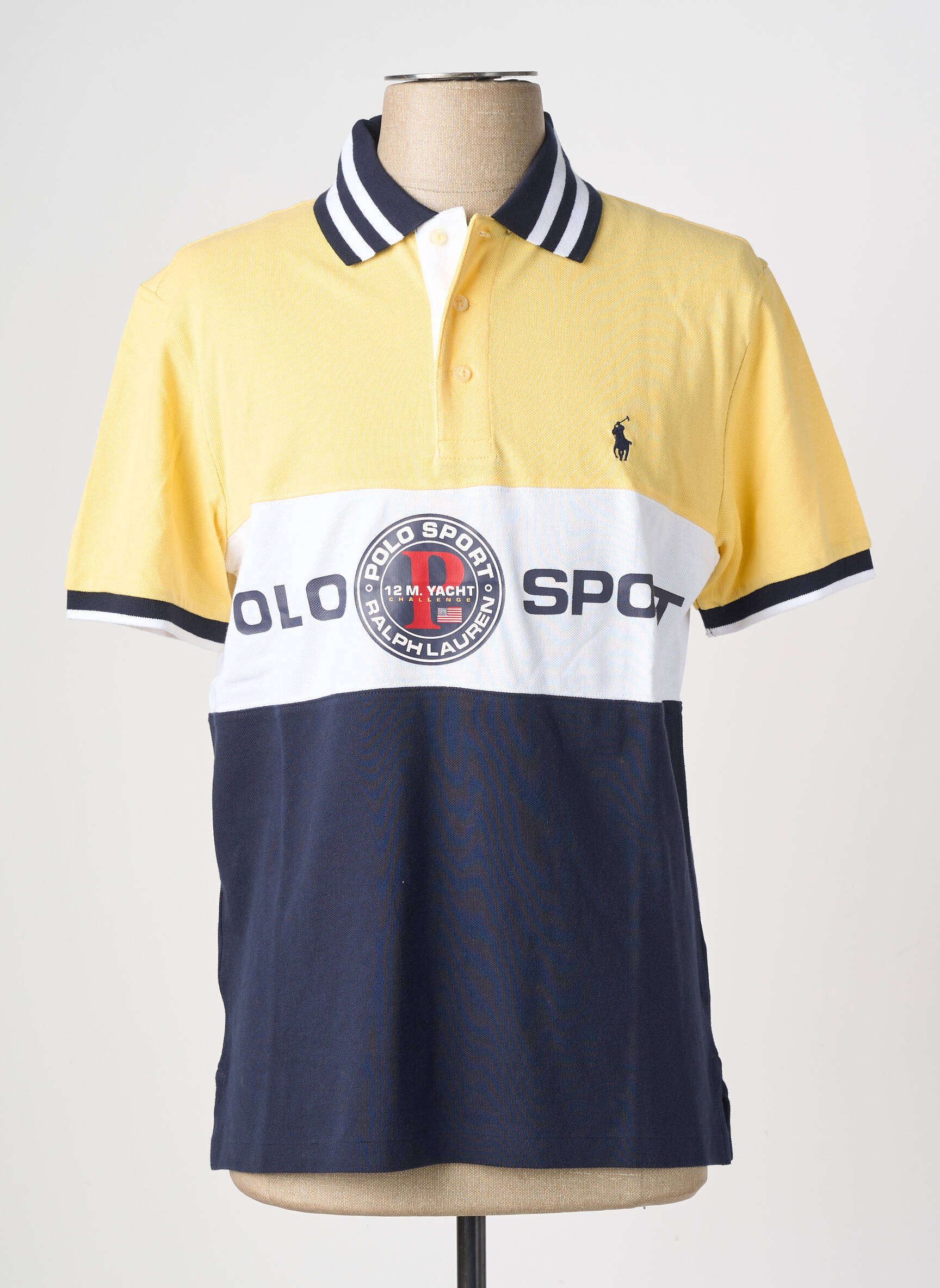 Polo stretch manches courtes jaune RALPH LAUREN homme