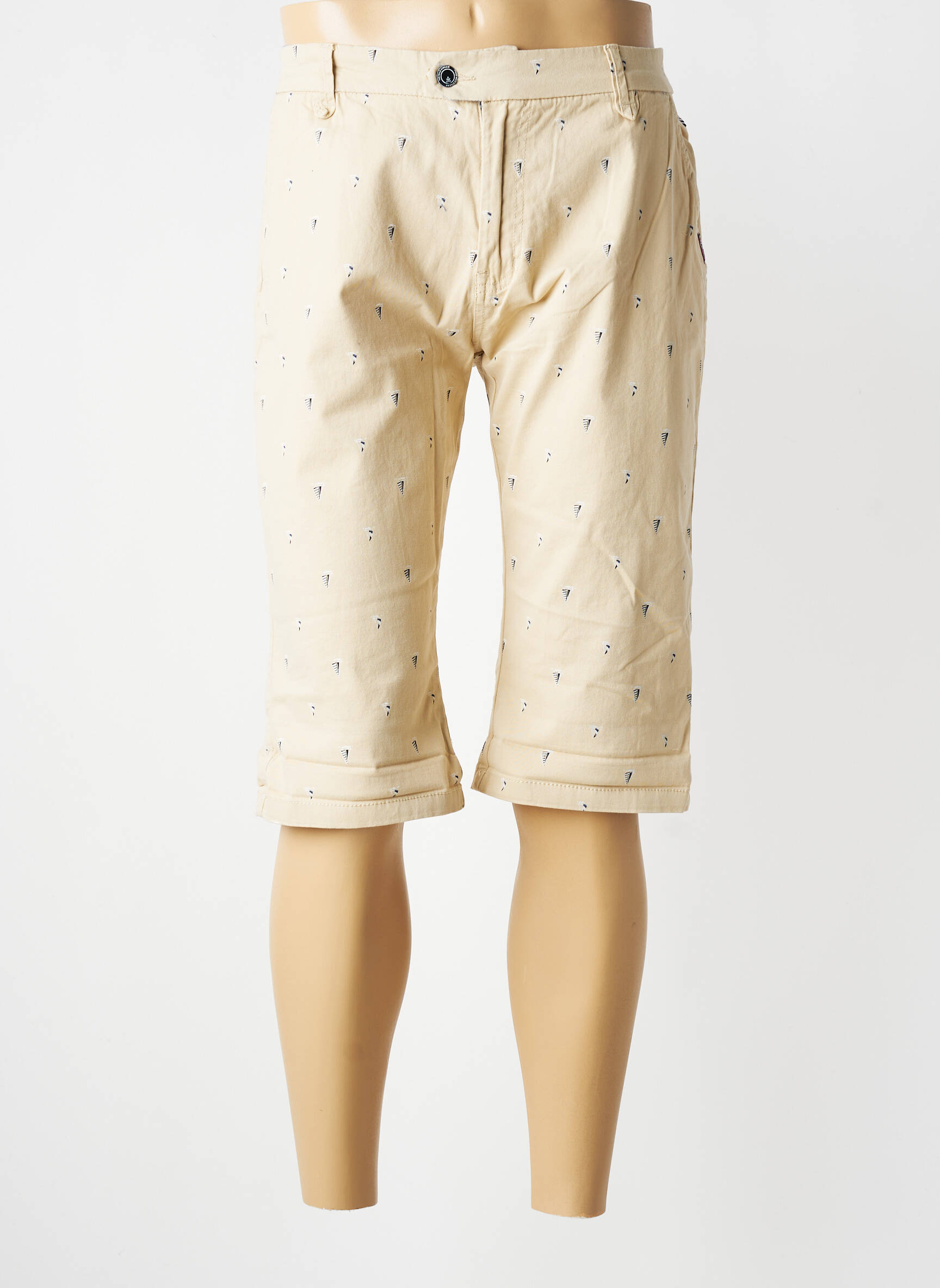 Bermuda taille à pinces taille normale beige THE WILDSTREAM homme