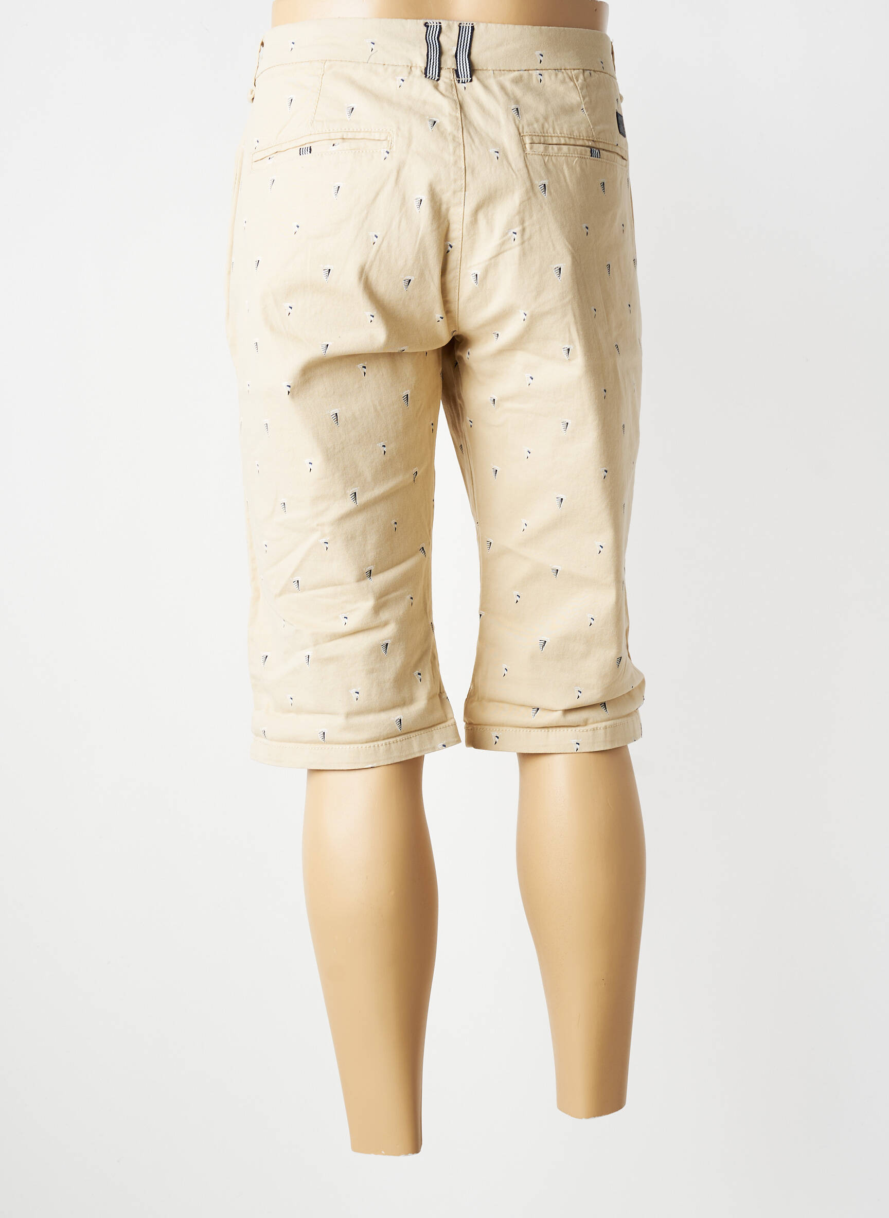 Bermuda taille à pinces taille normale beige THE WILDSTREAM homme