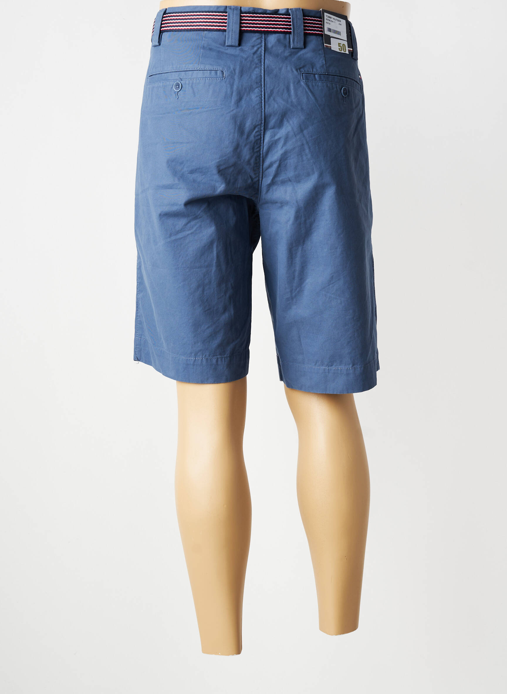 Bermuda taille à pinces taille normale bleu TOMMY HILFIGER homme