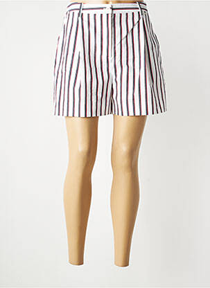 Short taille à pinces taille haute blanc TOMMY HILFIGER femme