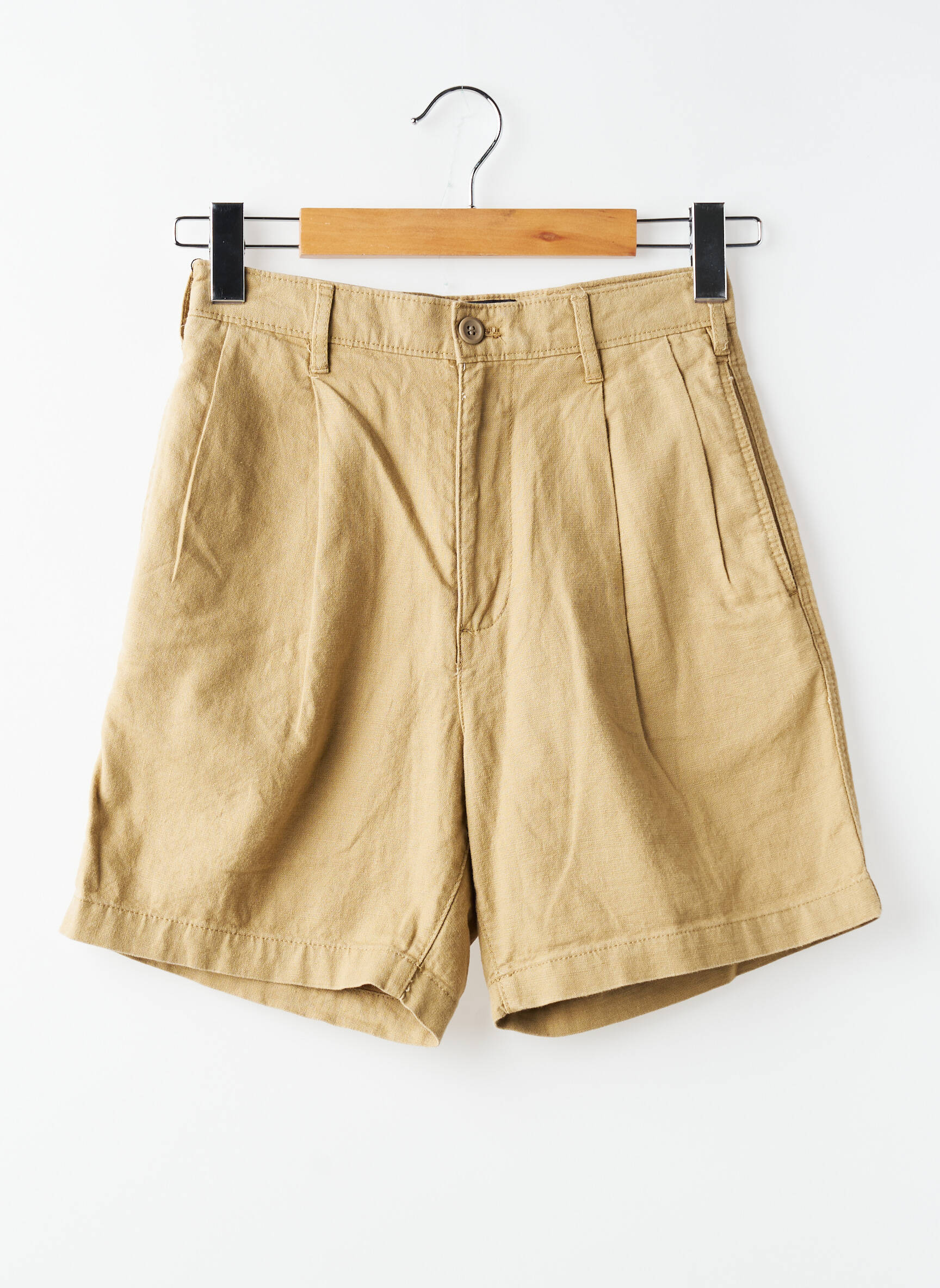 Short taille à pinces taille haute beige DOCKERS femme