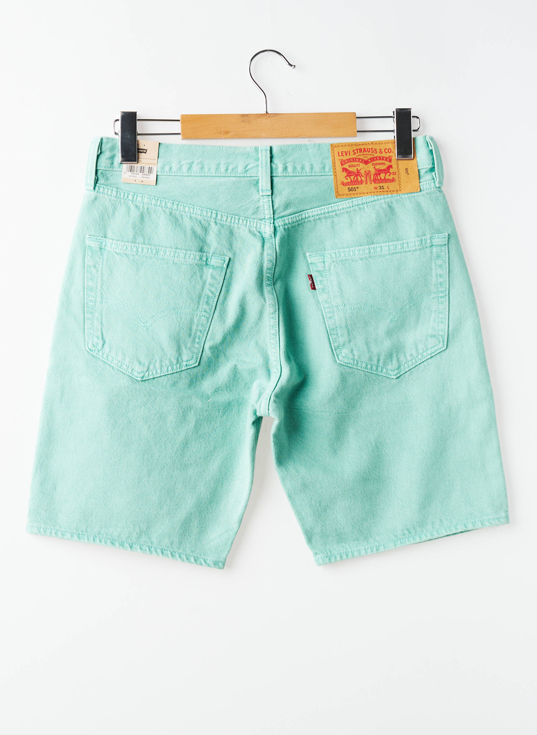 Bermuda tissage denim taille normale vert LEVI'S homme