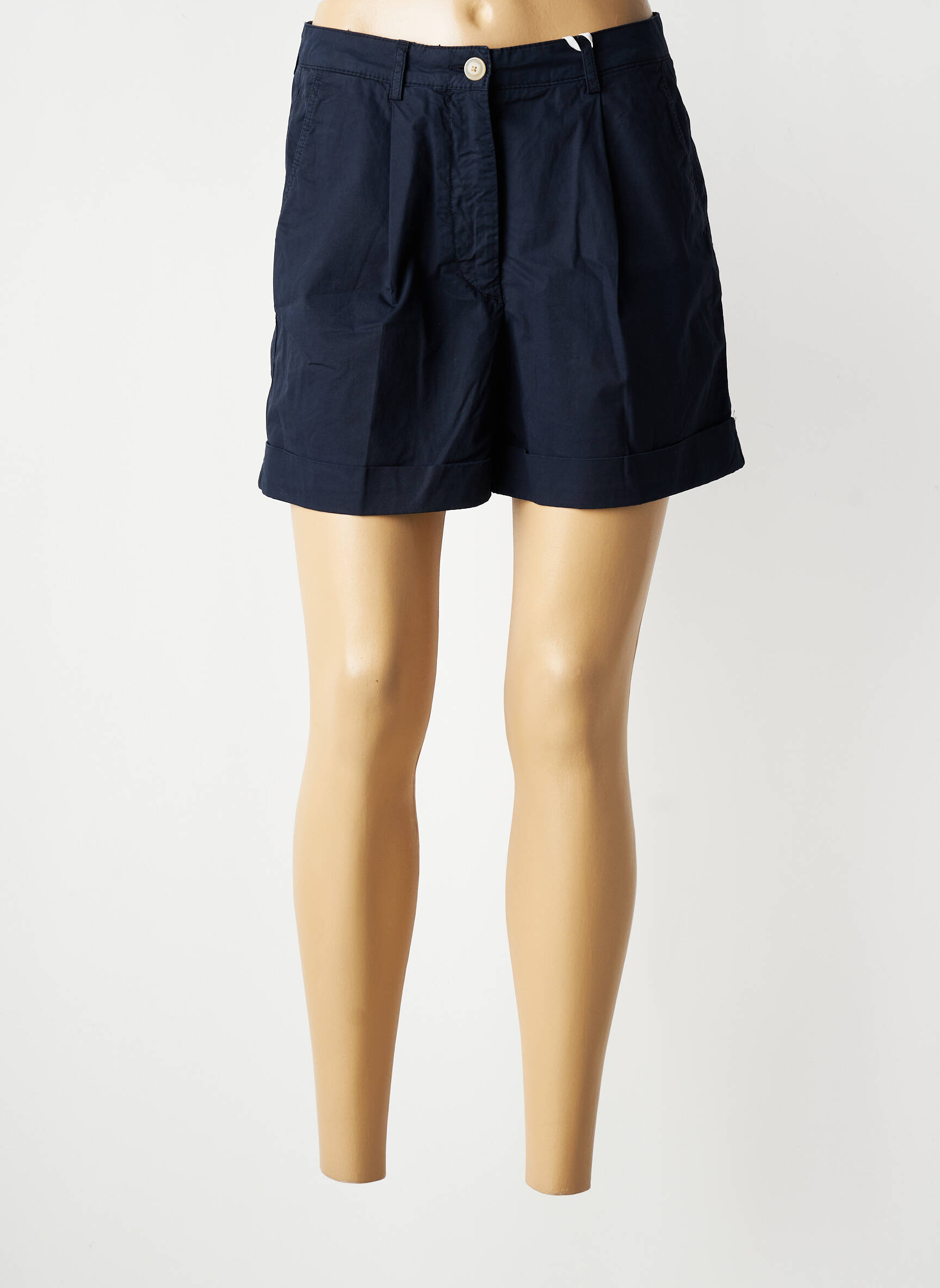 Short taille à pinces taille haute bleu TOMMY HILFIGER femme