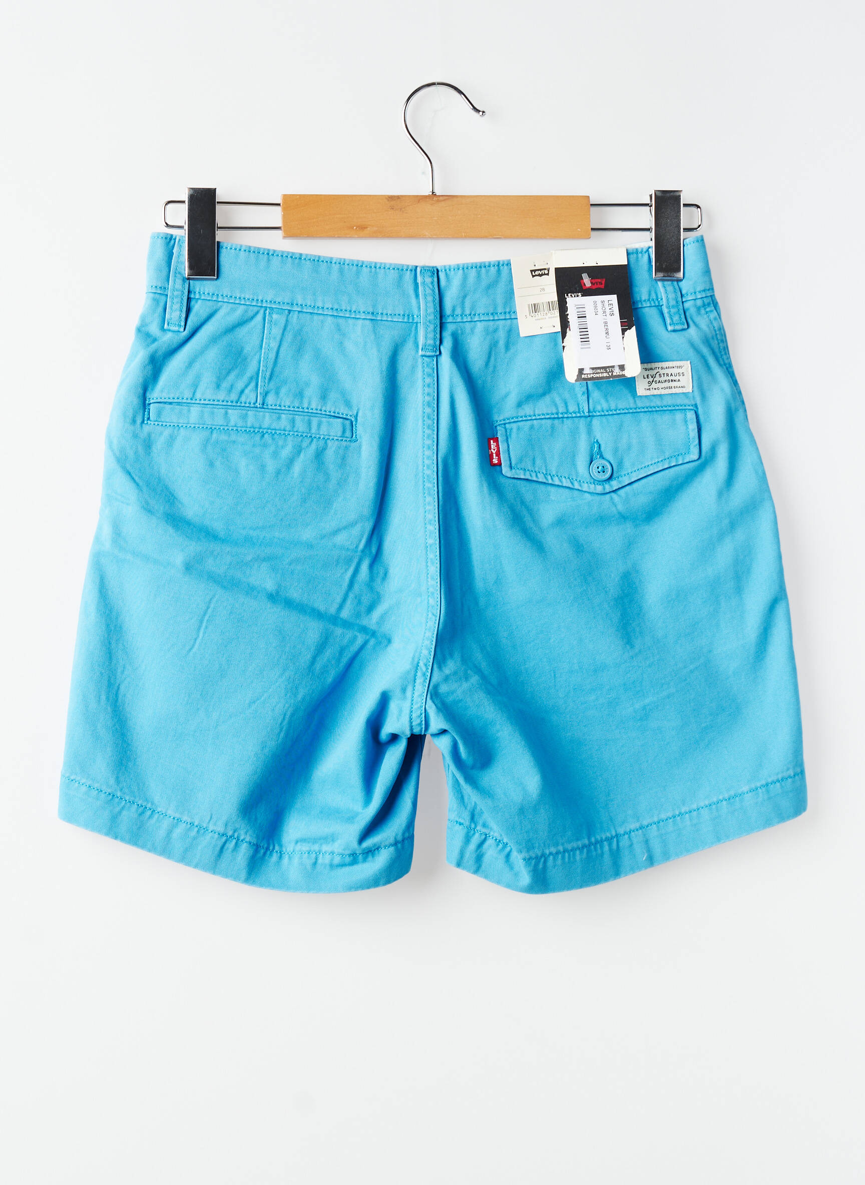 Short tissage popeline taille normale bleu LEVI'S homme