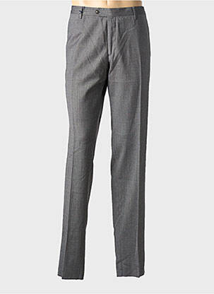 Pantalon droit tissage chiné taille normale gris FACONNABLE homme