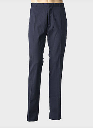 Pantalon droit taille à pinces taille normale bleu IKKS homme