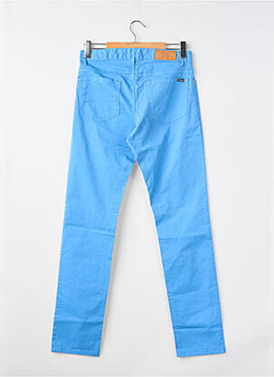 Pantalon slim fermeture zippée sous rabat boutonné taille normale bleu FACONNABLE homme