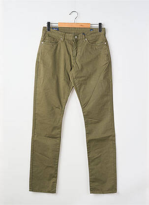 Pantalon slim fermeture zippée sous rabat boutonné taille normale vert FACONNABLE homme
