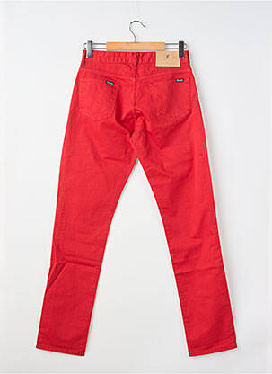 Pantalon slim fermeture zippée sous rabat boutonné taille normale rouge FACONNABLE homme
