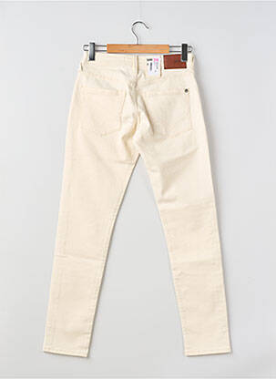 Pantalon slim fermeture zippée sous rabat boutonné taille normale beige PEPE JEANS homme