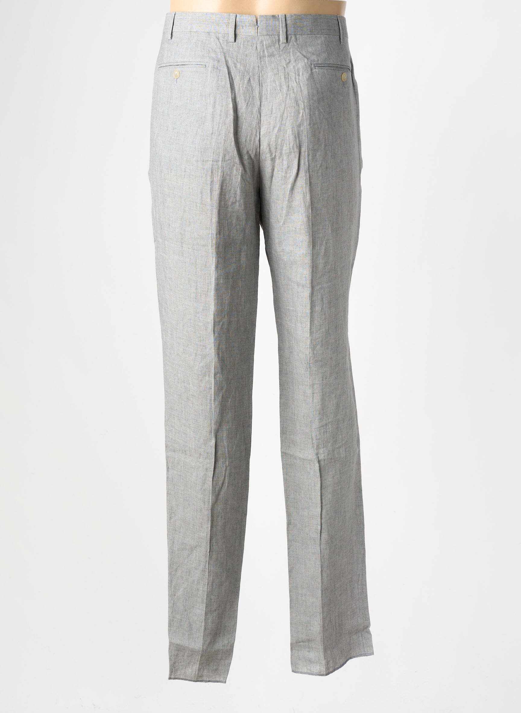 Pantalon droit tissage chiné taille normale gris FACONNABLE homme