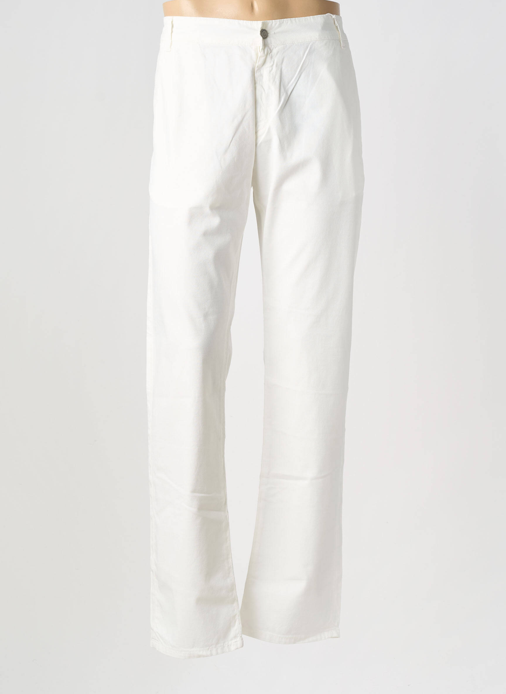 Pantalon droit taille normale taille normale blanc FACONNABLE homme