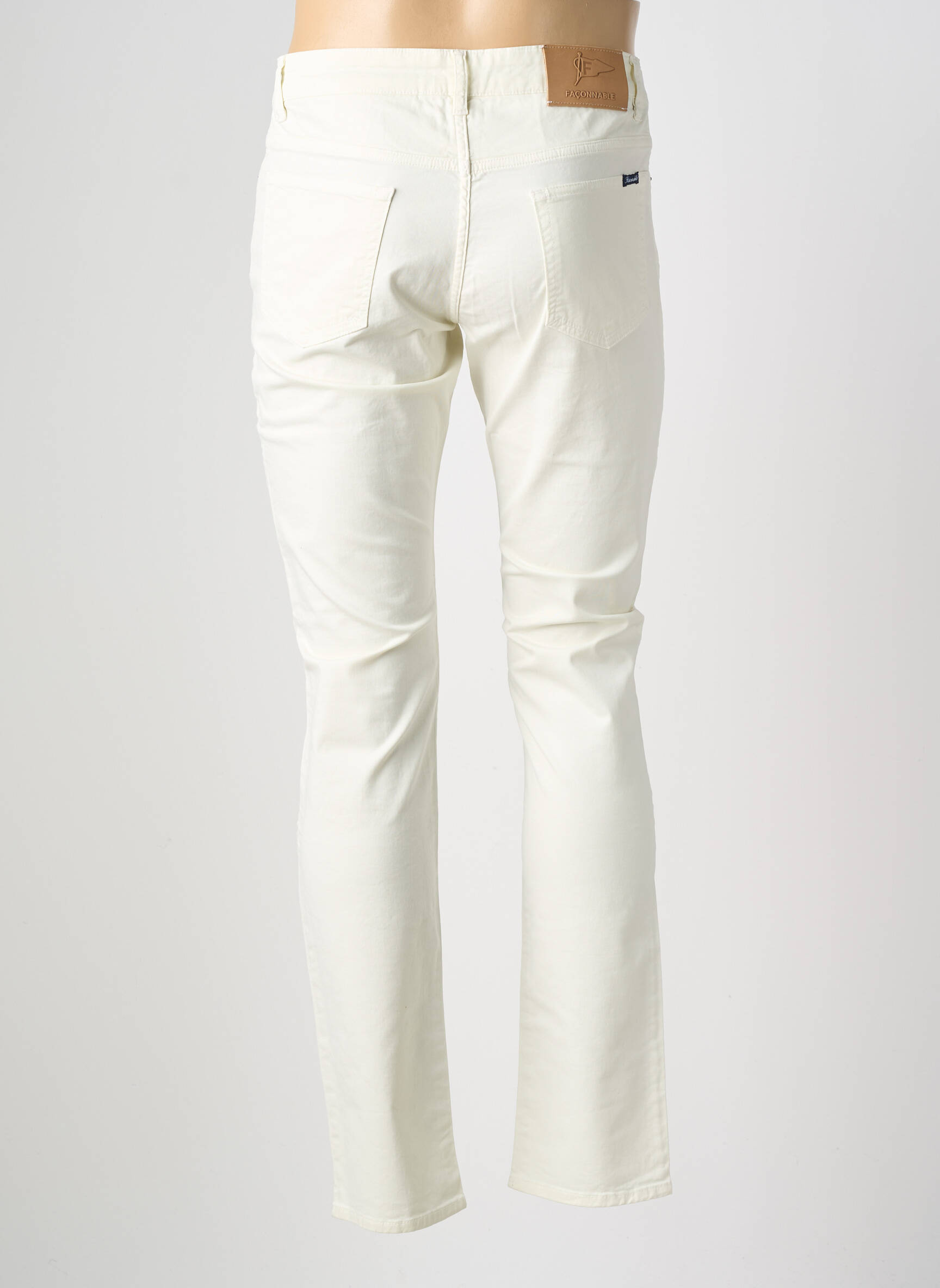 Jeans coupe slim poches taille normale beige FACONNABLE homme