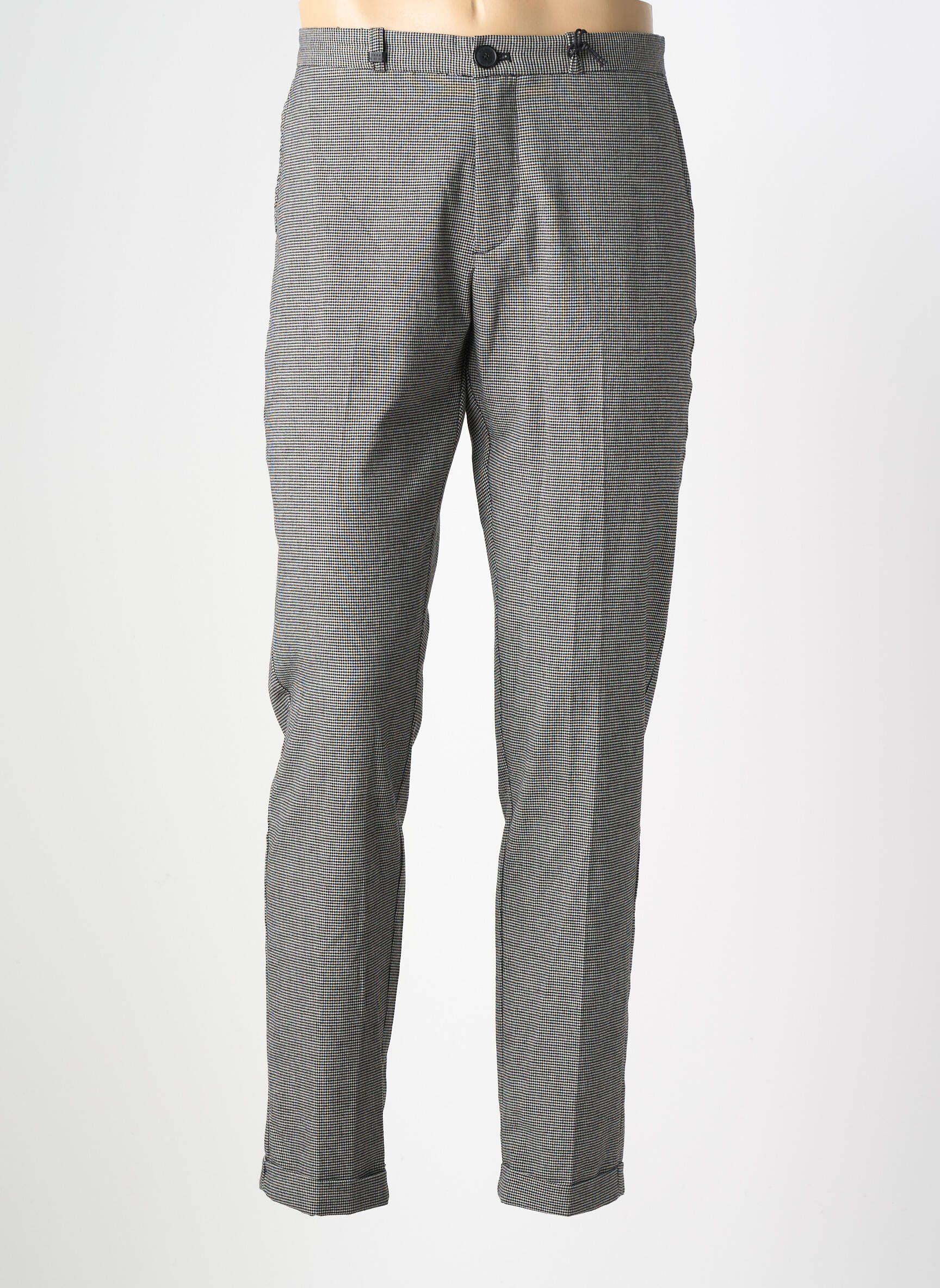 Pantalon chino tissage popeline taille normale noir IKKS homme