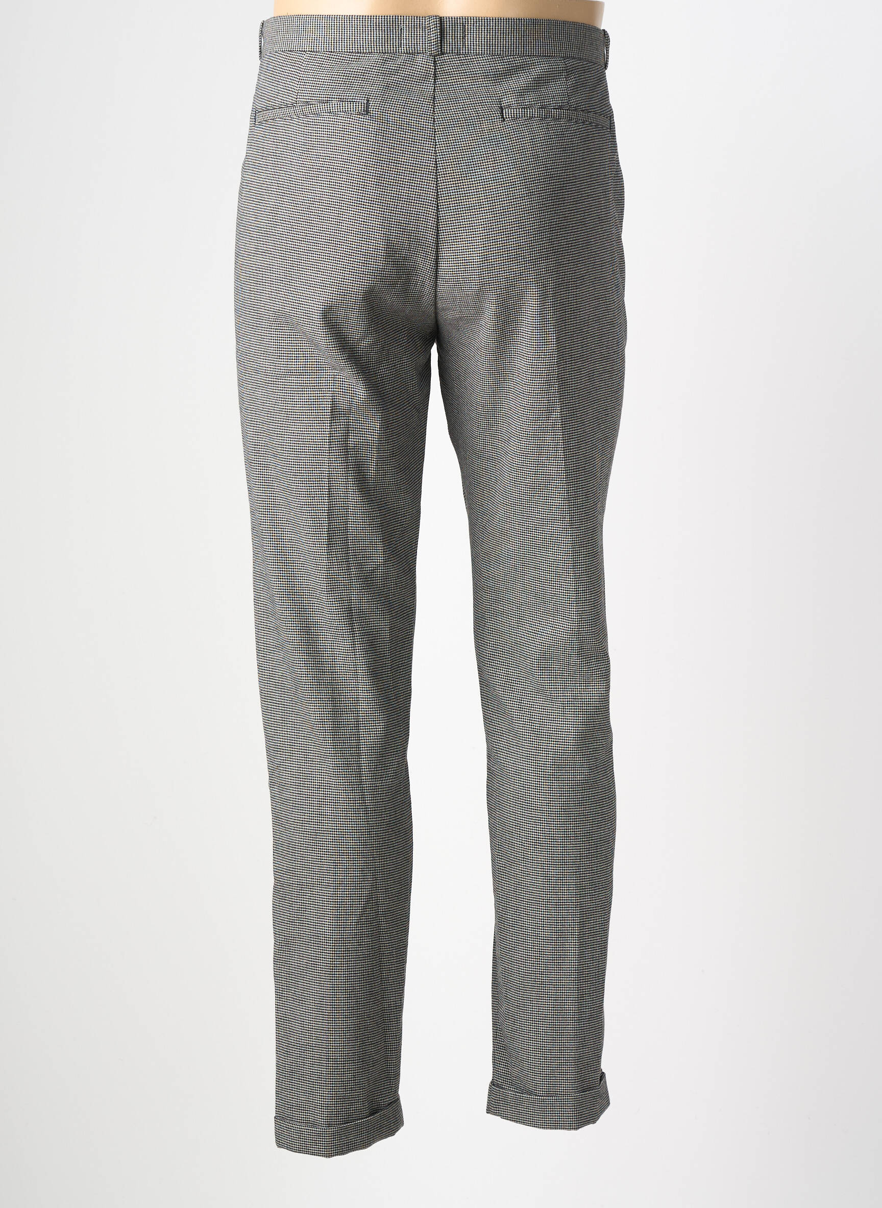 Pantalon chino tissage popeline taille normale noir IKKS homme