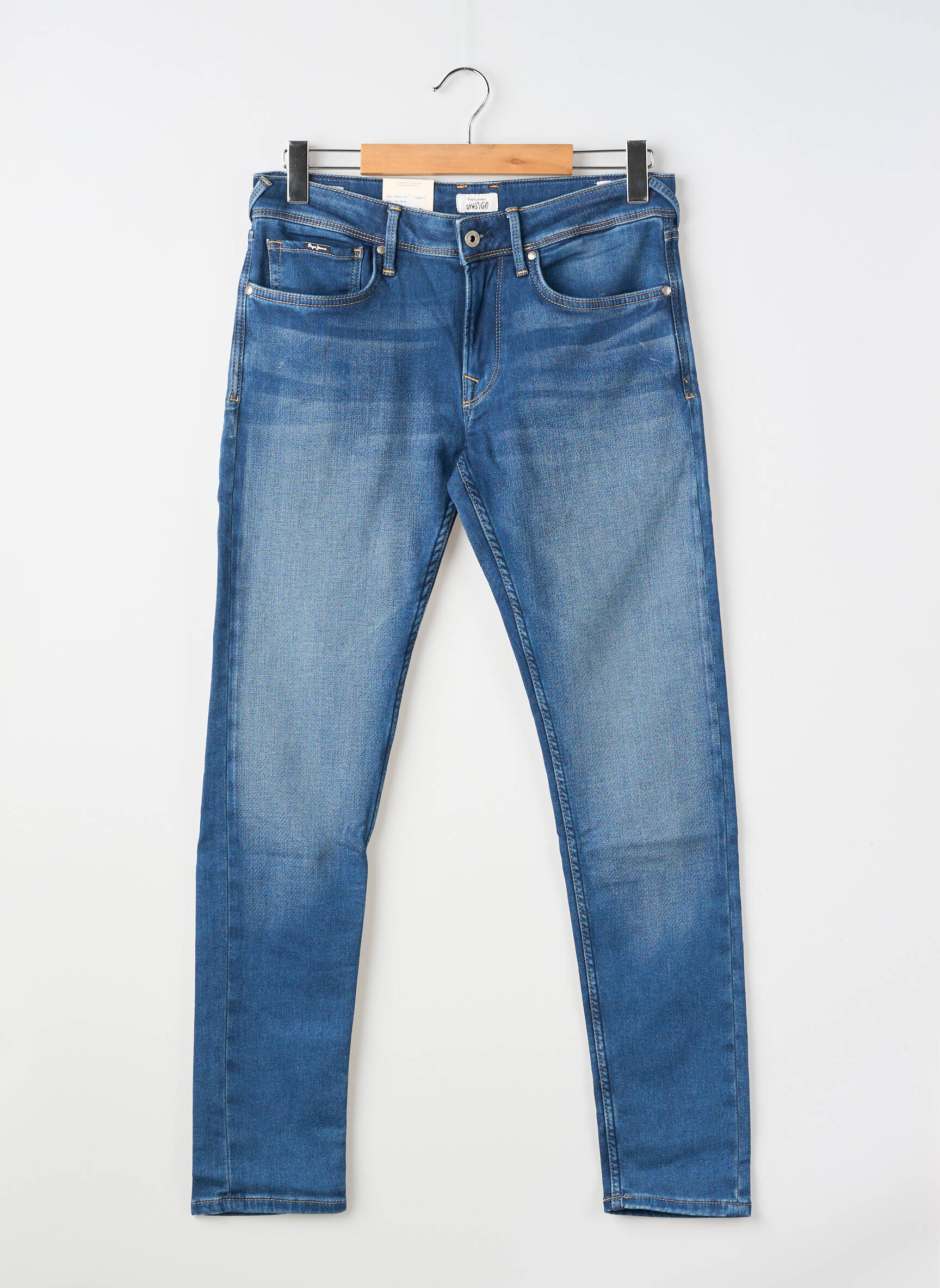 Jeans coupe slim tissage brut taille normale bleu PEPE JEANS homme