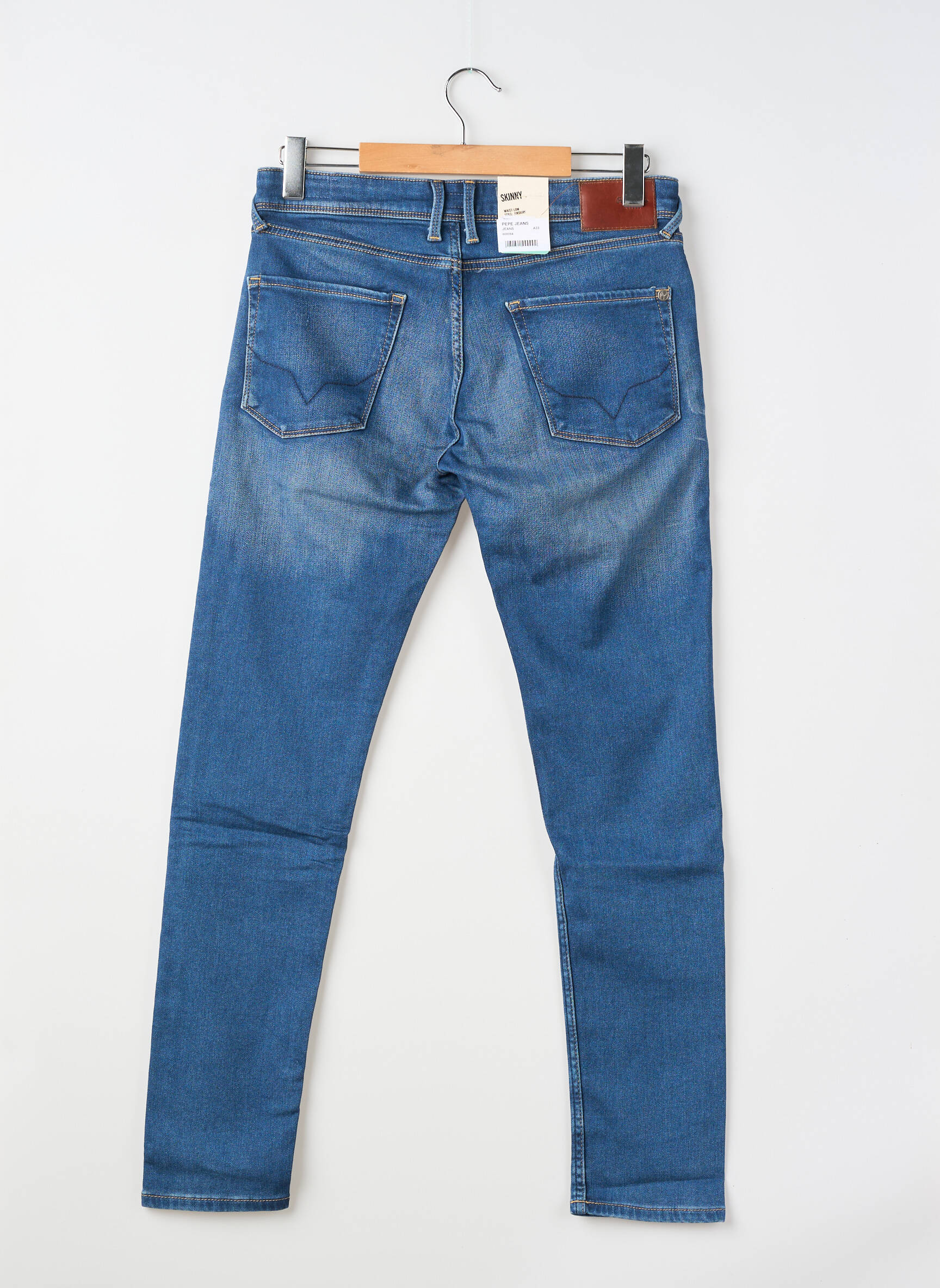 Jeans coupe slim tissage brut taille normale bleu PEPE JEANS homme