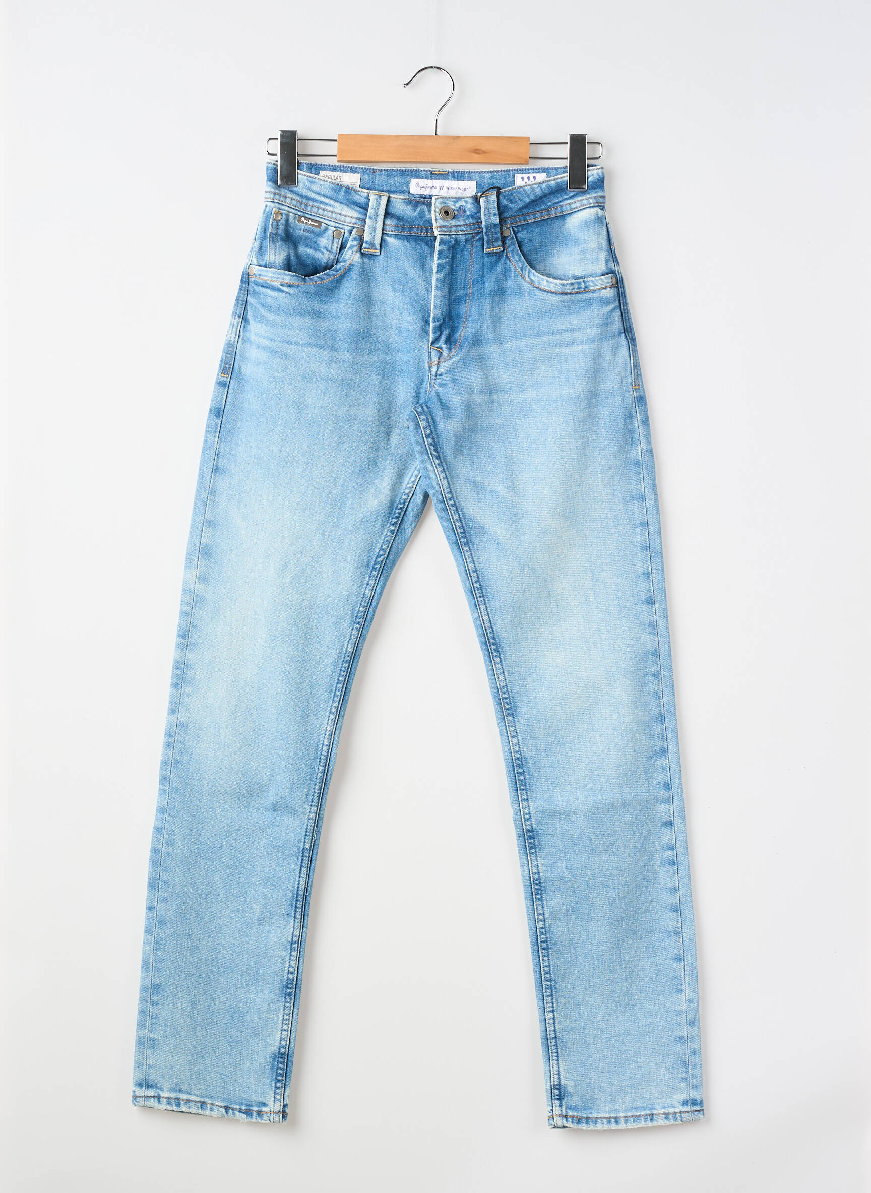 Jeans coupe slim tissage brut taille normale bleu PEPE JEANS homme