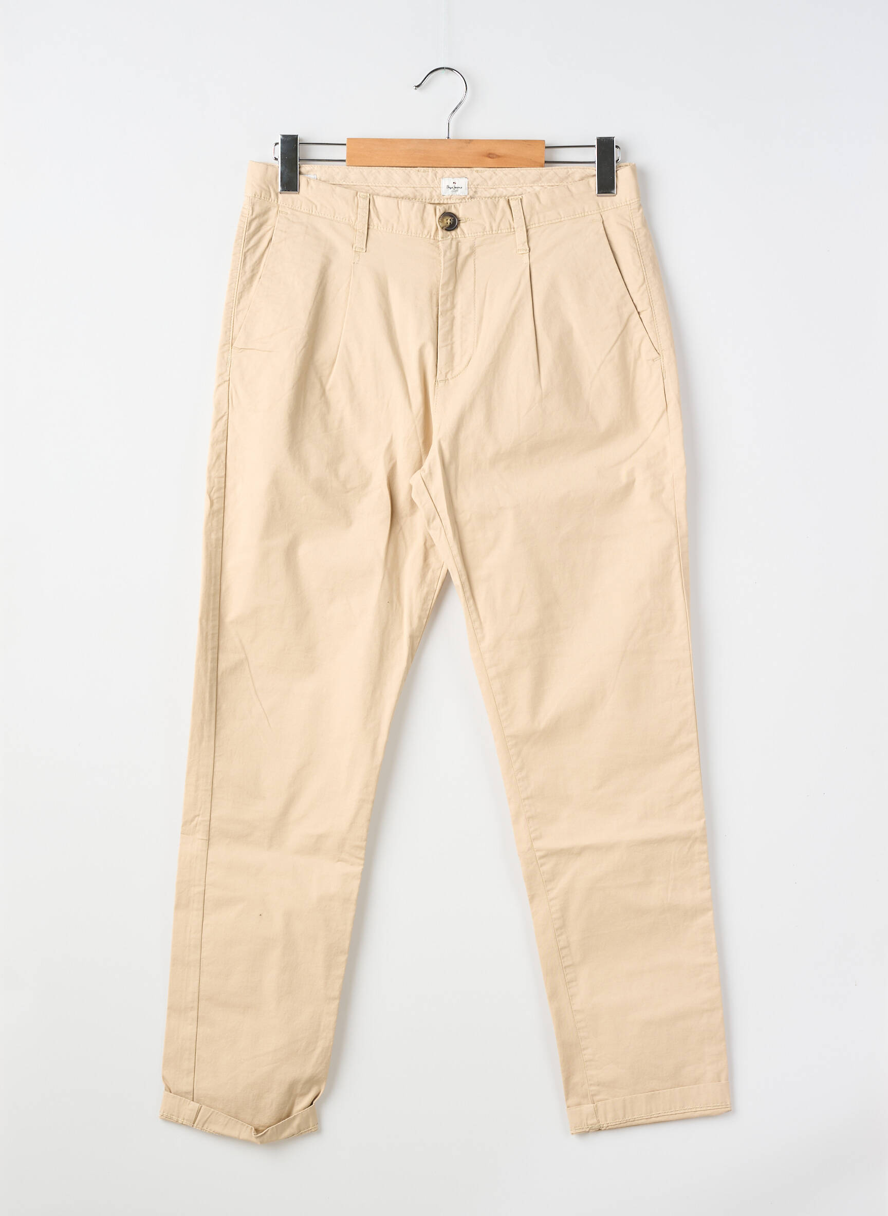 Pantalon chino poches taille normale beige PEPE JEANS homme