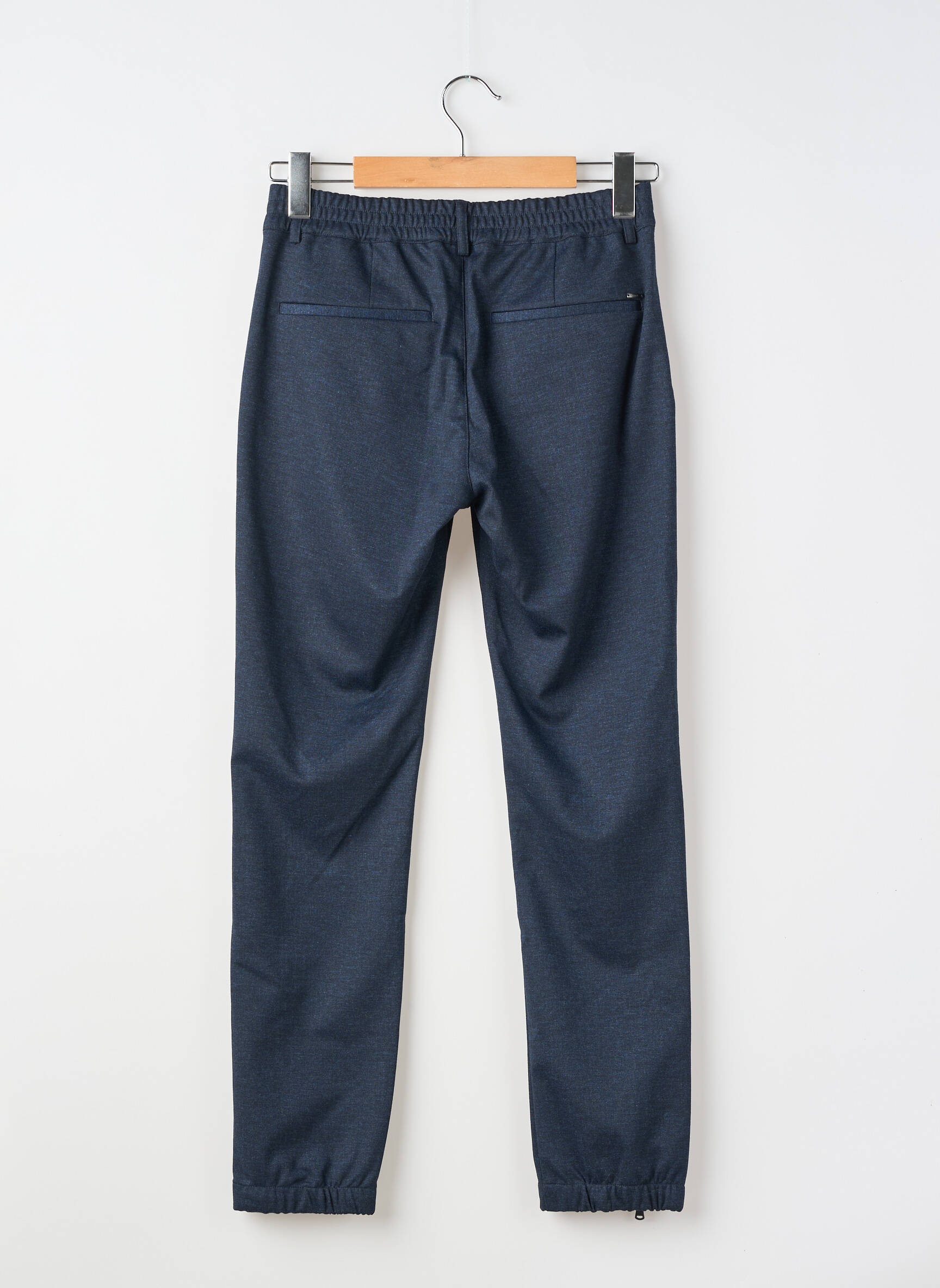 Pantalon chino tissage chiné taille normale bleu IKKS homme