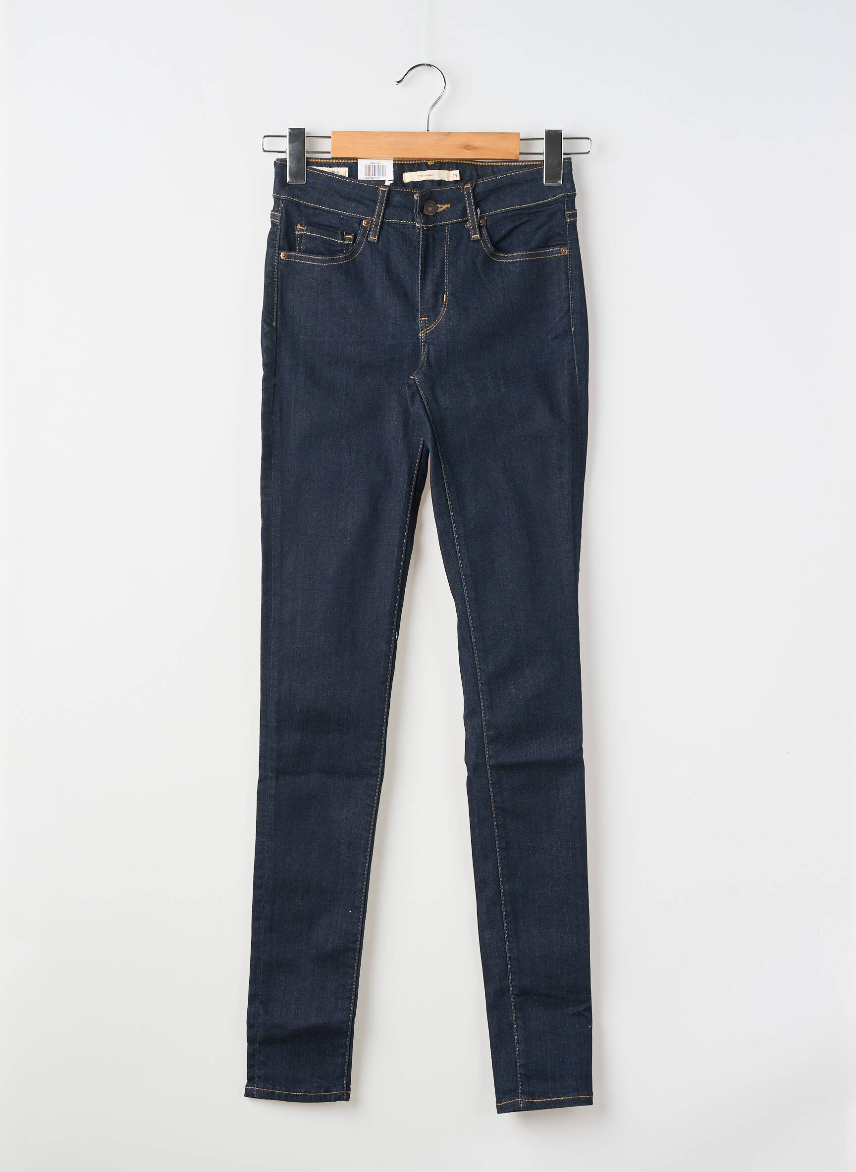 Jeans skinny tissage brut taille normale bleu LEVI'S femme